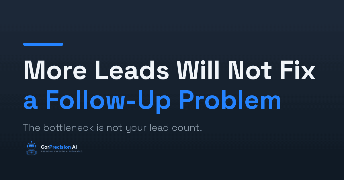 More Leads Will Not Fix a Follow-Up Problem
