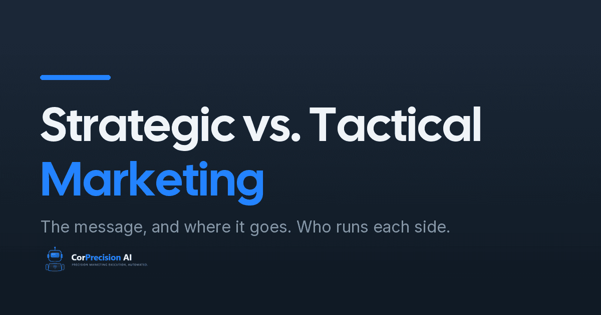 Strategic vs. Tactical Marketing: What Each Side Covers and Who Should Run It