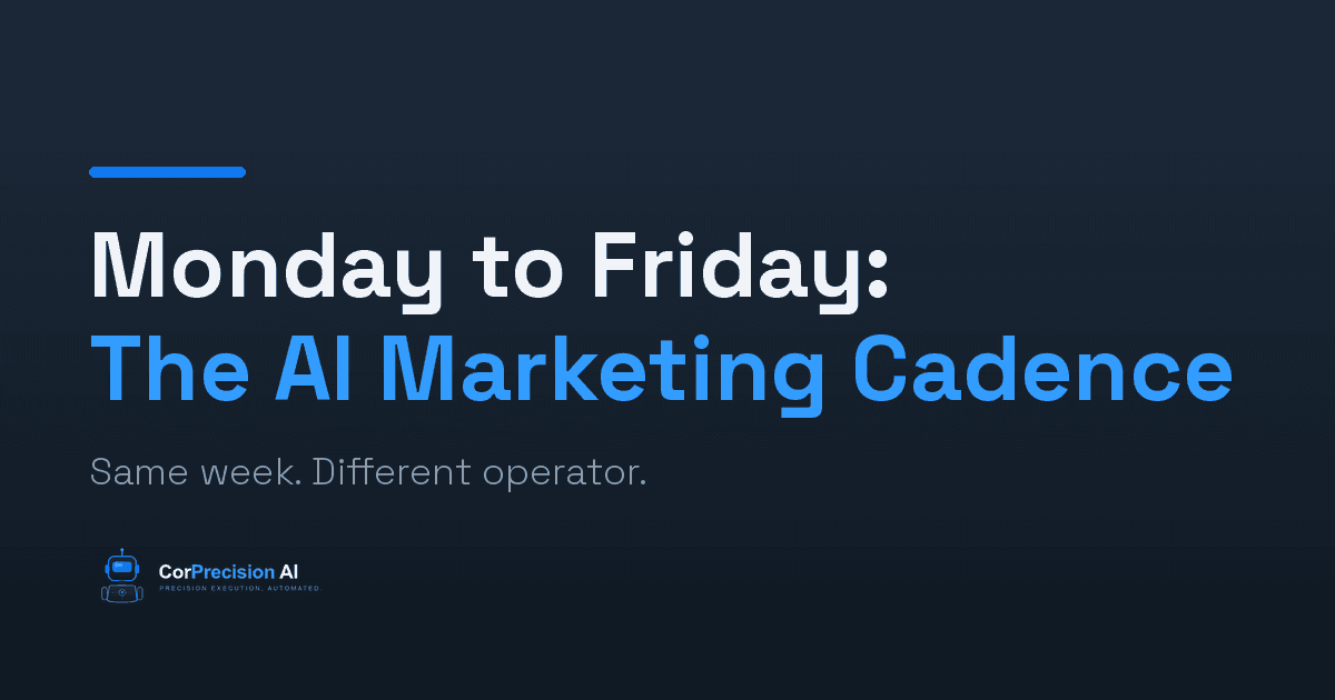 Monday to Friday: What a Weekly AI Marketing Cadence Actually Looks Like in Practice
